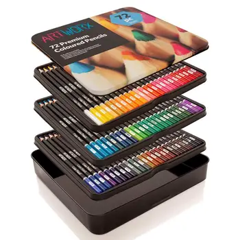 72 Цвят висококачествен Набор от Желязната Кутия Цветен Молив HB Професионален Скица За Училището за Рисуване Ръчно Рисувани Скица на Стоки За Бродерия