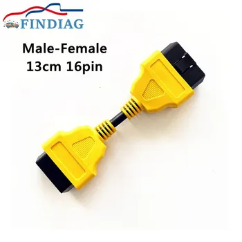 Жълт 13 см/30 см obd2 Кабел от мъжа към жената удължителен кабел с Щепсел е Подходящ за Всички OBD2 OBD Интерфейс удължителен кабел Конектор