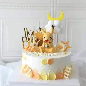 Жълти животни Аниме Пикач Фигурки, Играчки за красивия Модел PVC Торта елфи топката Играчки За Деца се Събират Неща Украса За Рожден Ден 0