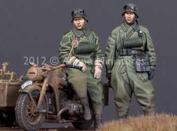 1/35 модел комплект комплект смола мотоциклетни войници