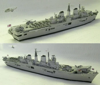 1:400 Мащаба на Великобритания Непобедим Самолетоносач (R05) 3D Хартиена Играчка Комплект Модел Ръчно изработени САМ Пъзели Военни Фенове Подарък 0