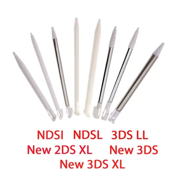 1 бр. бял за Nintendo 2DS 3DS Нов 2DS Новият 3DS XL LL За NDSL NDSi Метален Телескопичен стилус Пластмасова писалка за сензорен екран