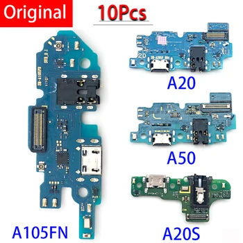 10 бр., 100% Оригинален USB порт Конектор за зареждане заплата Flex За Samsung Galaxy A90 5G A80 A70 A10 A20 A30 A40 A50 A105FN
