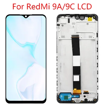100% чисто Нов LCD дисплей Xiaomi Redmi 9А 9В с рамка и сензорен екран в събирането на LCD дисплея Redmi 9А 9В