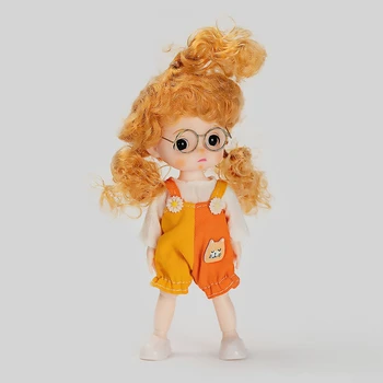 16 см Мини BJD Кукла Сладко Сладко Лице Kawai 3D Големи Очи 13 Подвижни Шарнирные Облечи Мода Кукла за Подарък За Рожден Ден За Момиче