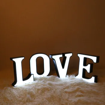 17 см и САМ на 26 Букви Led нощна светлина Английски Палатка Знак Азбука 3D Стенен Дивали лека нощ Домашен Сватба, Рожден Ден Парти