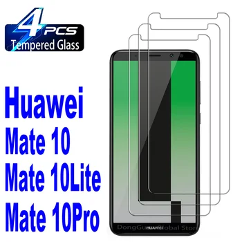 2 / 4шт Закалено Стъкло За Huawei Mate 10 Pro Lite Защитно Стъкло Фолио За екрана
