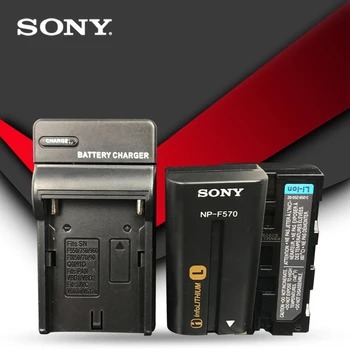 2 бр. Оригиналната батерия Sony NP-F570 NP F570 F550 F530 NPF570 F550 F530 CCD-SC55 CCD-TRV81 DCR-TRV820K AL-126 AL-160 + зарядно устройство