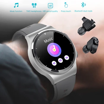2 В 1 на Smart-часовници Bluetooth TWS слушалки Smartwatch Спорт За Xiaomi Huawei Bluetooth Телефонен Разговор Мъжки Женски Умен часовник 0
