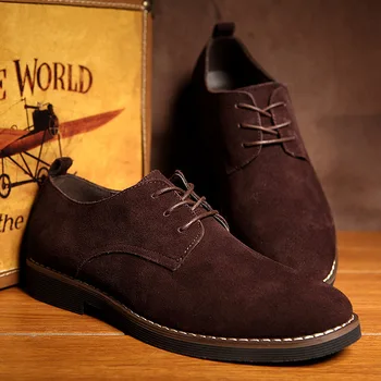 2021 Мъжки Обувки от велур и кожа, Oxfords, Мъжки Ежедневни Обувки, Класически Бизнес официалната обувки с Перфорации тип 