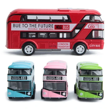 2022 Нов 1:43 Модел Автомобил Двуетажна Лондон С Автобус Сплав За Леене Под Налягане Кола Играчки За Деца, Момчета