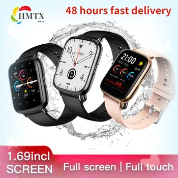 2022 НОВА актуализация HMTX официален магазин Smart-Часовници За Мъже Жени Bluetooth Smartwatch Управление на Фитнес-Тракер На Apple, Android на повикване 0