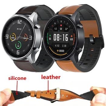22 мм и Каишка За Часовник Xiaomi Watch Color MI Smart Watch Цветен Каишка От Естествена Кожа, Силикон Гривна Въжета За Часа