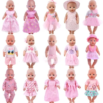 25 Розови серии, Дрехи, Дрехи За малките Момичета 43 см и 18 см, американската кукла, Нашето Поколение, Аксесоари За Новородени, Подарък За Момичета