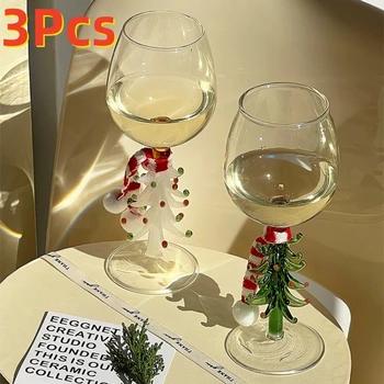 3 бр. Коледна Чаша За Вино Чаша 360 МЛ Вечер на Чаша За Шампанско Дърво Желания Цвят Термостойкая Кафе, Млечни Чаша за Коледен Подарък 0