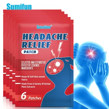 30шт Sumifun Помощ За Лечение на Главоболие Лечение на Мигрена, Виене на свят Стикер Релаксация на Тялото, Облекчение на Болки в Акупунктурный Точков Масаж Помощ 0