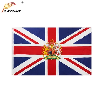 3x5 Фута Герб на Обединеното Кралство Флаг на Великобритания Знамената на Британската Англия 0