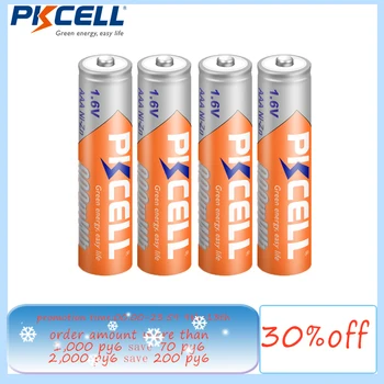 4 БР. PKCELL AAA батерия 1,6 На Ni-Zn AAA Акумулаторни батерии nizn AAA батерия 900 МВтч и зарядно устройство за AA/AAA батерия NIZN