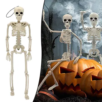 40 См ABS Пластмаса Хелоуин Големи Poseable В Естествена големина на Човешки Скелет за Декорация Вечер у Дома Подпори Украшение