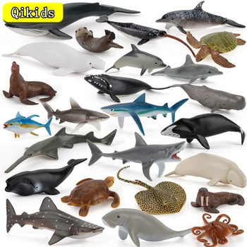 41 Стил Мини-Модели Морски Животни, Акула, Делфин, Костенурка, Риба, Модел на Морския Свят, Информационни Образователна Играчка за Децата, Подарък