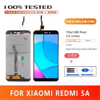 5,0 Инча Дисплей За Xiaomi Redmi 5A LCD дисплей Тъчпад Екран Дигитайзер възли За REDMI MCG3B, MCI3B LCD резервни Части За Автомобил