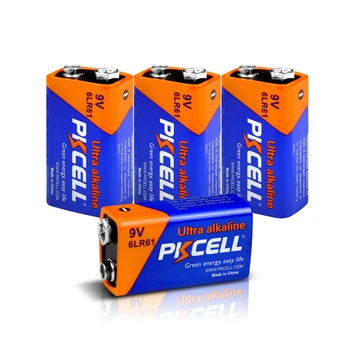 5 БР. PKCELL 9 В 6LR61 PPP3 1604A Алкална Батерия Неперезаряжаемые Батерията се замени 9 Батерия 6F22 Електронен термометър