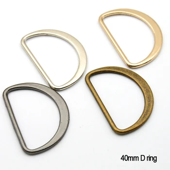 50 бр. D-образен пръстен обтегач 1,5 инча 40 мм, метални плоски алуминиеви D-Образен Пръстен регулируеми катарами за колани, чанти каишка FDR-40mm 0
