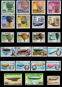 50 бр./лот Балон Балон Цепелинът Печат Всички се Различава От много страни НЯМА Повтарящи пощенски Марки с Колекция пощенски марки