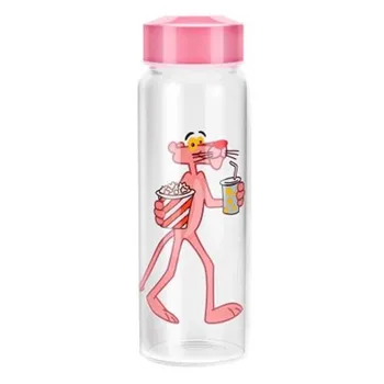 500 мл Бутилка за Вода от стъклена бутилка Модни Розовата Пантера Бутилка за Пиене на Преносима Бутилка за Вода, за Кухненски аксесоари