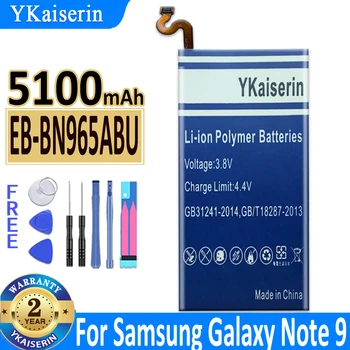 5100 mah YKaiserin Батерия (Забележка 9) EB-BN965ABU за Samsung Galaxy Note9 Забележка 9 N9600 SM-N9600 SM-N960F Bateria 