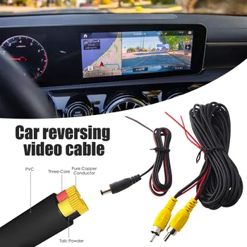 6/10 м Универсален RCA Видео удължителен кабел с Детектор Триггерный Тел за Паркиране Монитори Видео Кабел За Камера за задно виждане за Кола