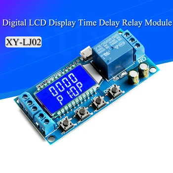 6-30 В Micro USB Цифров LCD дисплей с временна Закъснение Релеен Модул за Управление Таймер Преминете Триггерного Цикъл Модул XY-LJ02