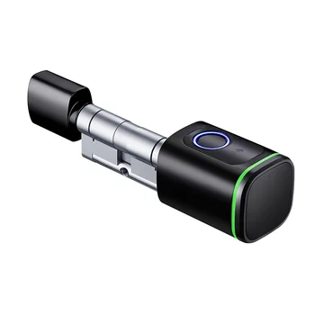 65 мм Бесключевой Ес Цилиндър на Hristo Bluetooth Интелигентна Система за Заключване на вратите на Пръстови Отпечатъци Електронно Заключване на Основната ПРИЛОЖЕНИЕ за Дистанционно Управление Ключ за Отключване на