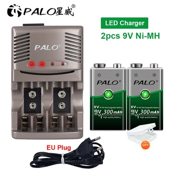 6F22 9 В Ni-MH Акумулаторна батерия + Интелигентно зарядно устройство 9 с led индикатор за 1,2 На Nimh AA AAA батерия 9