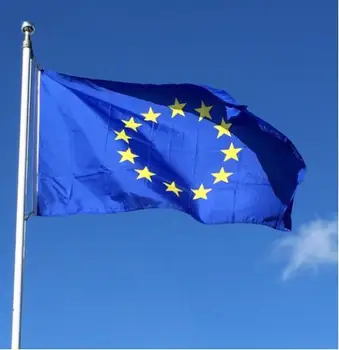 90x150 см Голям Европейския Съюз, Знаме на ЕС Полиестер Национален Банер флаг Щастливи Подаръци за Домашния Офис Градински Интериор 0