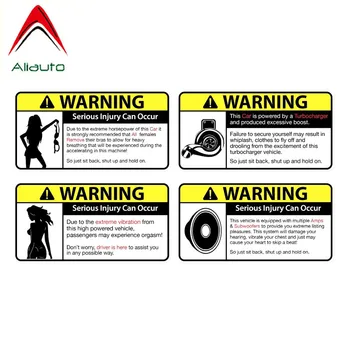Aliauto 4 X Карикатура Забавен Предупреждение Колата Светлоотразителни Стикери, PVC Стикери за Mazda 2 3 5 Cx-3 Cx-5 Cx-7 Mx5 Mx7 Angkesaila, 9x4,5 см
