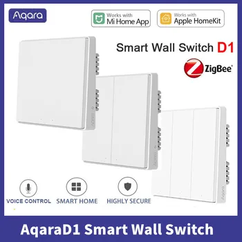 Aqara Smart Switch D1 Zigbee Безжичен Ключ Светлина 3 Бутон Ключ с Неутрален Глас на Горивото за Xiaomi Mi Jia Mi Home Kit