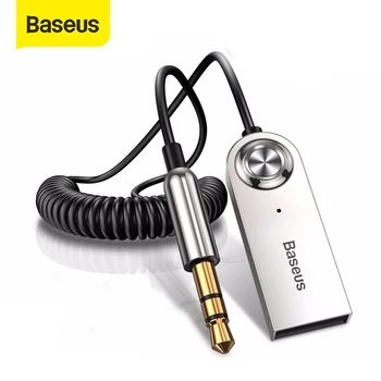 Baseus BA01 USB Bluetooth Приемник, Bluetooth Предавател 5,0 Авто AUX вход 3.5 мм Bluetooth Адаптер, аудио кабел За Слушалки Speakerx