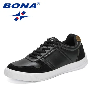 BONA 2021 Нови Дизайнерски Леки Удобни Ежедневни Обувки, Мъжки Нескользящие Износоустойчиви Обувки за Скейтборд, Мъжки Меки обувки 0