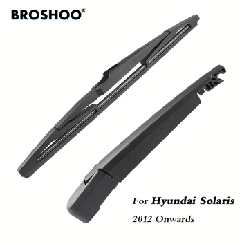 BROSHOO Автомобилни Четки задна Чистачки Заден Лост За Чистачки Hyundai Solaris Хетчбек (2012-) 280 мм, Автостайлинг на предното стъкло 0