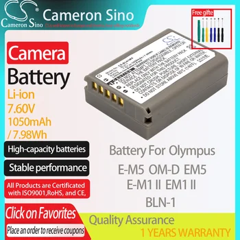CameronSino Батерия за Olympus E-M5 OM-D EM5, E-M1 II EM1 II е подходяща за цифрови батерии Olympus BLN-1 750 mah бъде 7, 60 В литиево-йонна