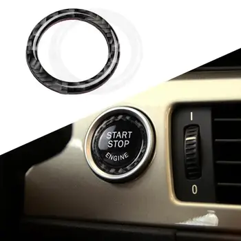 Carbon Fiber Car За Начинаещи Interior Decorative Ring for BMW E90 E92 E93 car accessories стикери за автомобил Interior Stickers 0