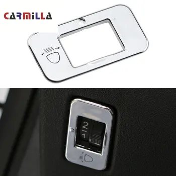 Carmilla ABS Хромирани Стикер За Регулиране на Фаровете, Регулиране На Светлината Украса Украса с Пайети за Peugeot 2008 2014-2019 Аксесоари