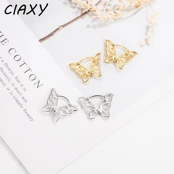 CIAXY Сребърни Цветни Обеци-Пеперуди за Жени 2022, Кух Дизайн, Корейската Мода, Бижута за Уши, търговия на Едро 0