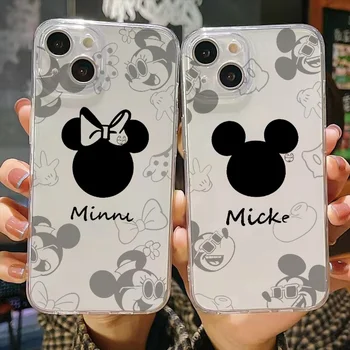 Disney Мики Маус ултра тънък Прозрачен Калъф За Apple iPhone 11 12 13 Pro 12 13 Mini X XR XS Max 6 6s 7 8 Плюс Калъф За Телефон Fundas 0