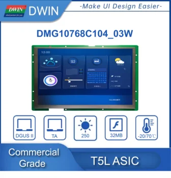 DWIN 10,4 инчов TFT LCD дисплей за свързване на Arduino, Esp32, Esp8266, 1024*768 HMI Интелигентен сензорен екран IPS LCD модул DMG10768C104_03W