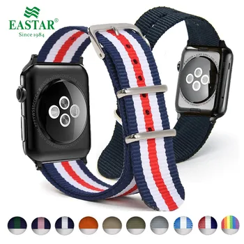 Eastar Тъкани Найлонов Ремък За Часа на Apple Watch 6 7 8 44 мм 45 мм и каишка iwatch 5/4 SE каишка за китката найлонов каишка за часовник каишка