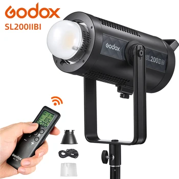 Godox SL200IIBi SL150IIBi Мощен Led Лампа за видеозаснемане в два цвята 2500-6500K за студийната фотография с мека Светлина 0