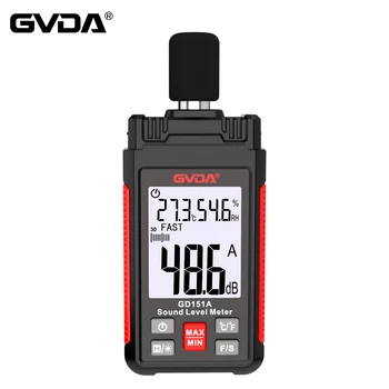 GVDA Цифров Измерител на Нивото на звука Измерител на Нивото на звука Sonometro Децибелометр 30-130 db Децибела Метър на Метър на Звука Тестер за Измерване на Шум
