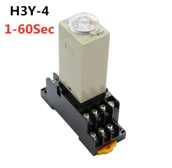 H3Y-4 Реле време на закъснение на включване Таймер DPDT 14 контакти H3Y-4 1 сек-60 сек 220 и 110 В 12 В 24 В